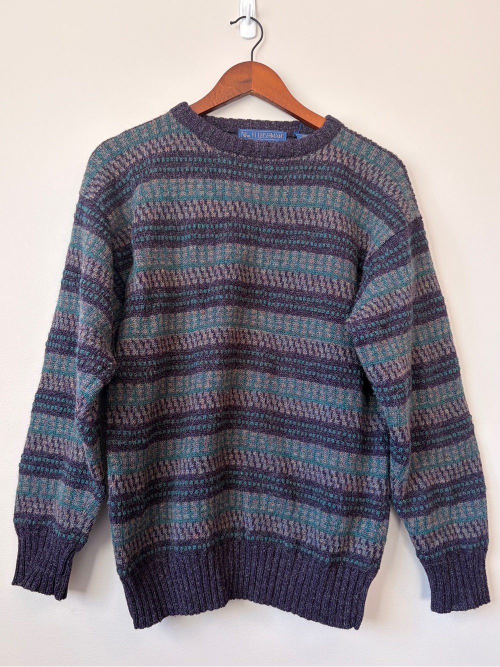 Wm. H Leishman Striped Wool Sweater Small S / Medium M